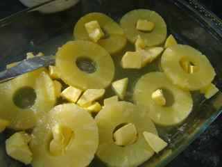 Make the easy cobbler in an oven proof serving dish.