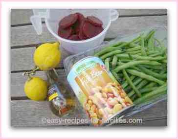 Ingredients for Fresh Green Bean Salad