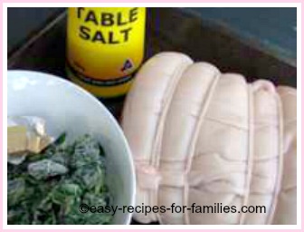 ingredients for stuffed roast pork