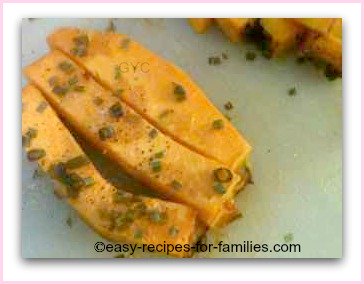 slices of roasted pumpkin