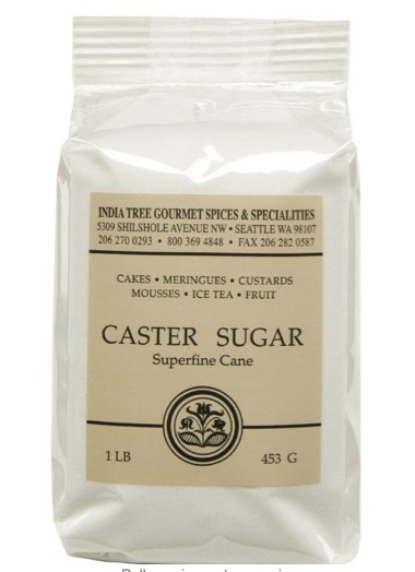 India Tree Superfine Caster Baking Sugar in 1 lb bag