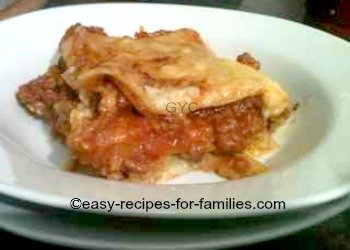 A slice of pumpkin lasagne